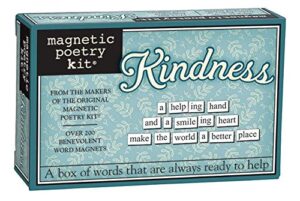 kindness magnetic poetry kit - words for refrigerator - write poems and letters on the fridge - made in the usa