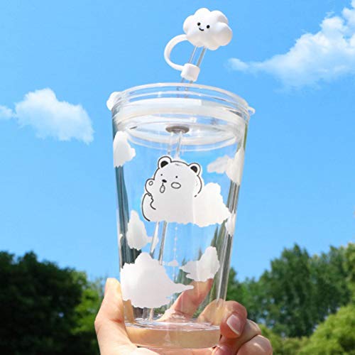 Cloud Straw Cover 4Pcs Straw Tips Cover Compatible with Stanley 40 OZ Tumbler Cups Reusable Drinking Straw Lids for Staw Tips Bottle Accessories