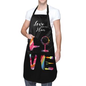 Hair Stylist Apron for Women Barber Aprons for Men Haircut Apron With 2 Pockets Waterproof Adjustabl Bib Apron