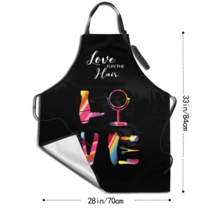 Hair Stylist Apron for Women Barber Aprons for Men Haircut Apron With 2 Pockets Waterproof Adjustabl Bib Apron