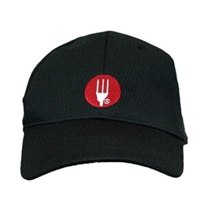 chef works unisex adult logo cool vent baseball cap, black, one size us