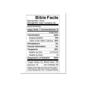 bible facts refrigerator magnet - [3" x 2"]
