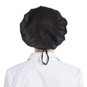 Nanxson 3pcs Chef Hat Kitchen hat Food Service Hair Nets Cooking Chef Cap CF9060 (Black, 3)