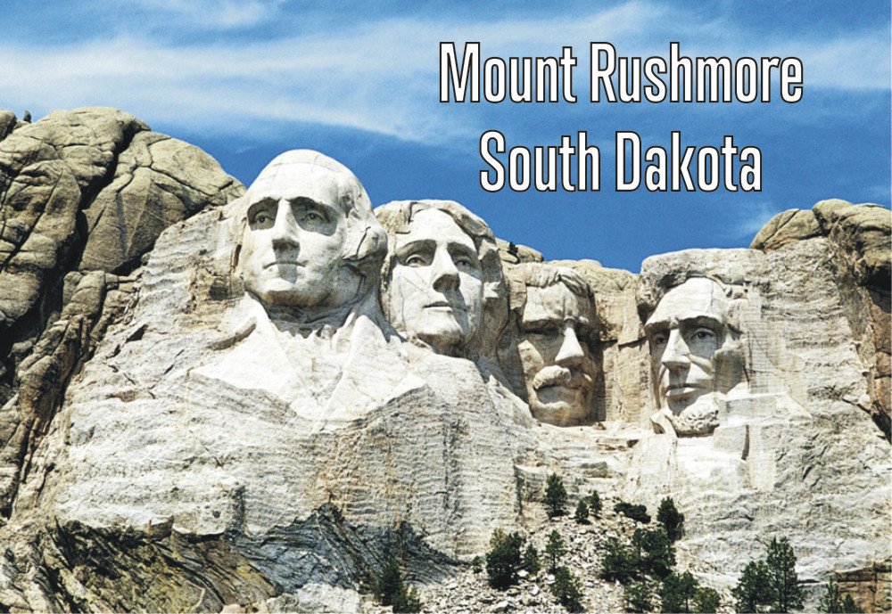 Mount Rushmore National Memorial, South Dakota, SD, Washington, Jefferson, Roosevelt, Lincoln, 2 x 3 Fridge Photo Magnetic Back