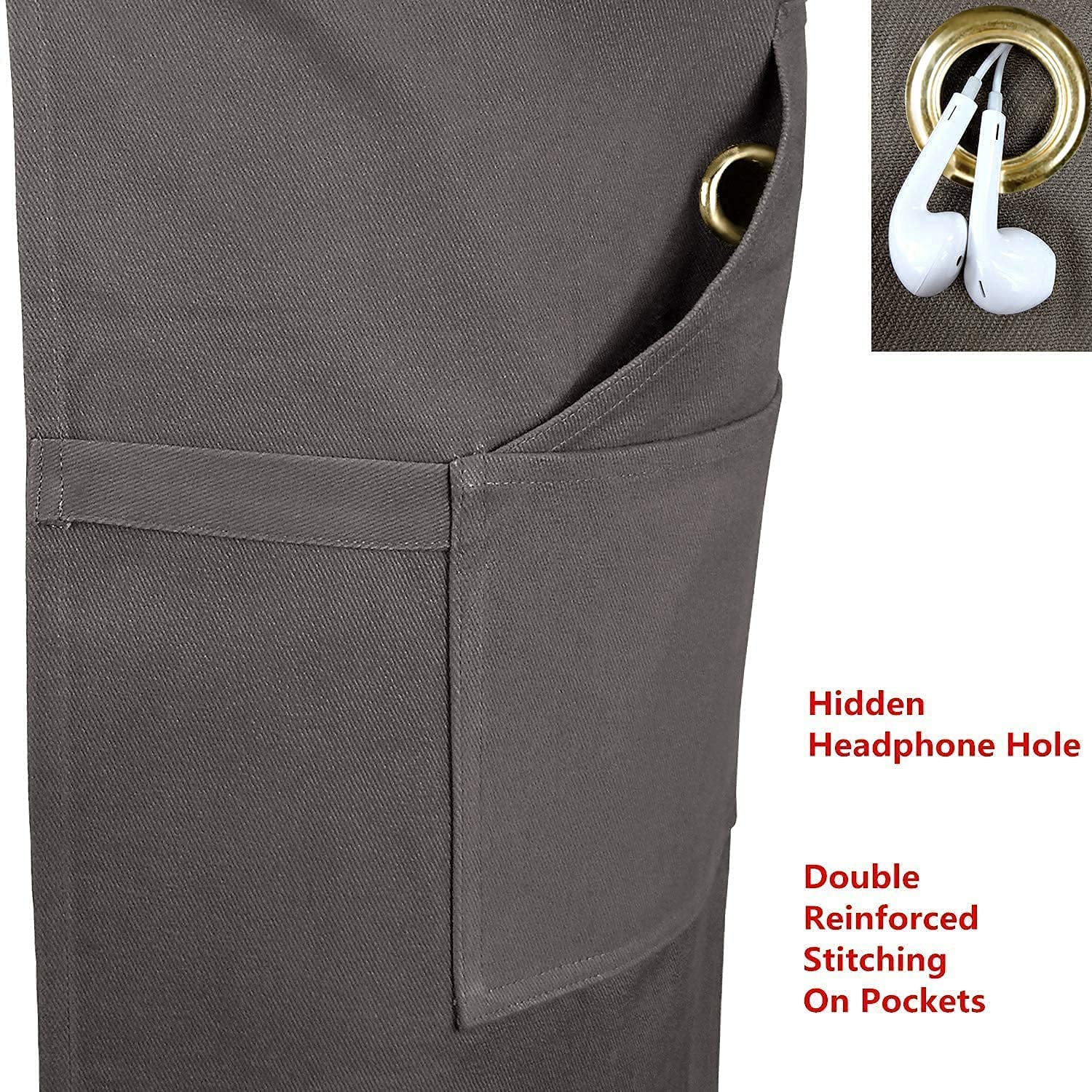 Sturdy Thick Professional Artist Apron, Cross Back + Fasten/Quick Release Buckle + 6 Pockets with 1 Zipper Pocket + 2 Towel Loops For Artist Kitchen, Adjustable M to XXL, 27"X31" - 100% Cotton Canvas