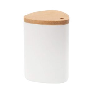 plastic toothpick holder,toothpicks holder with bamboo lid simple desktop toothpicks dispenser jar box for home restaurant hotel