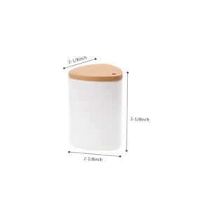 Plastic Toothpick Holder,Toothpicks holder with Bamboo Lid Simple Desktop Toothpicks Dispenser Jar Box for Home Restaurant Hotel