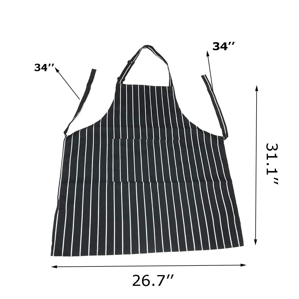 iFly US Kitchen Aprons for Men Women Chefs Adjustable Bib Aprons with Big Pockets