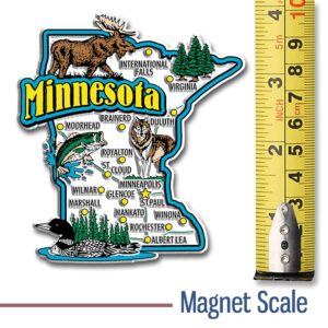 Minnesota Jumbo State Magnet by Classic Magnets, 3.4" x 3.8", Collectible Souvenirs Made in The USA