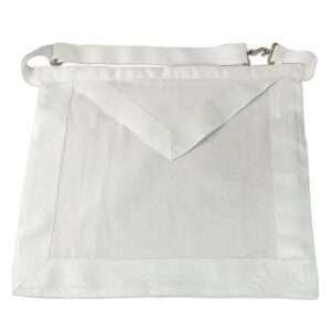 Masonic Apprentice White Apron Textile Gift for Freemason