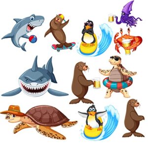 cruise door decorations magnetic, 11 pcs ocean sea animal cruise door decorations magnets sets, funny, large size, for carnival cruise ship, cabin door, stateroom