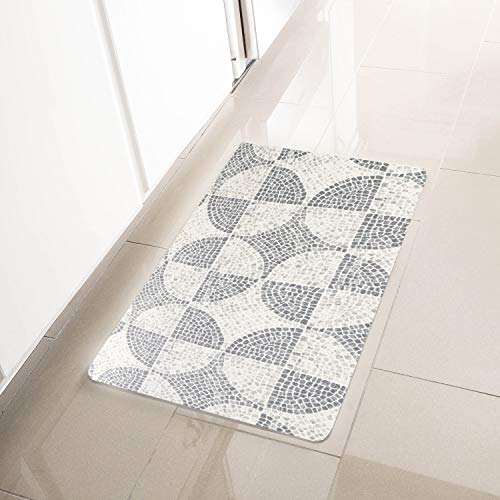 Simple Being Anti Fatigue Kitchen Floor Mat, Comfort Heavy Duty Standing Mats, Ergonomic Non-Toxic Waterproof PVC Non Slip Washable for Indoor Outdoor Home Office (Grey Tile)