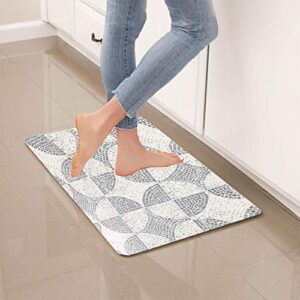 Simple Being Anti Fatigue Kitchen Floor Mat, Comfort Heavy Duty Standing Mats, Ergonomic Non-Toxic Waterproof PVC Non Slip Washable for Indoor Outdoor Home Office (Grey Tile)