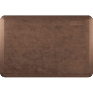 wellnessmats linen collection anti-fatigue floor mat, antique light, 36 in. x 24 in. x ¾ in. polyurethane – ergonomic support pad for home, kitchen, garage, office standing desk – water resistant,