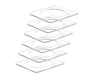 6 pack clear acrylic coasters bar decor table protection that holds cocktail napkins by marketing holders