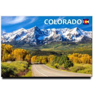 colorado road fridge magnet denver aspen travel souvenir colorful colorado