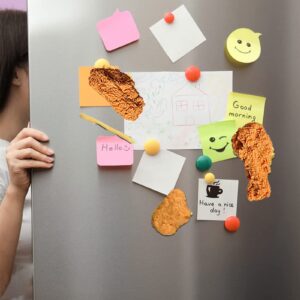 Cute Refrigerator Magnets Funny Magnets for Fridge, Simulation Fried Chicken Refrigerator Magnet for Whiteboards Home Kitchen Office Decoration