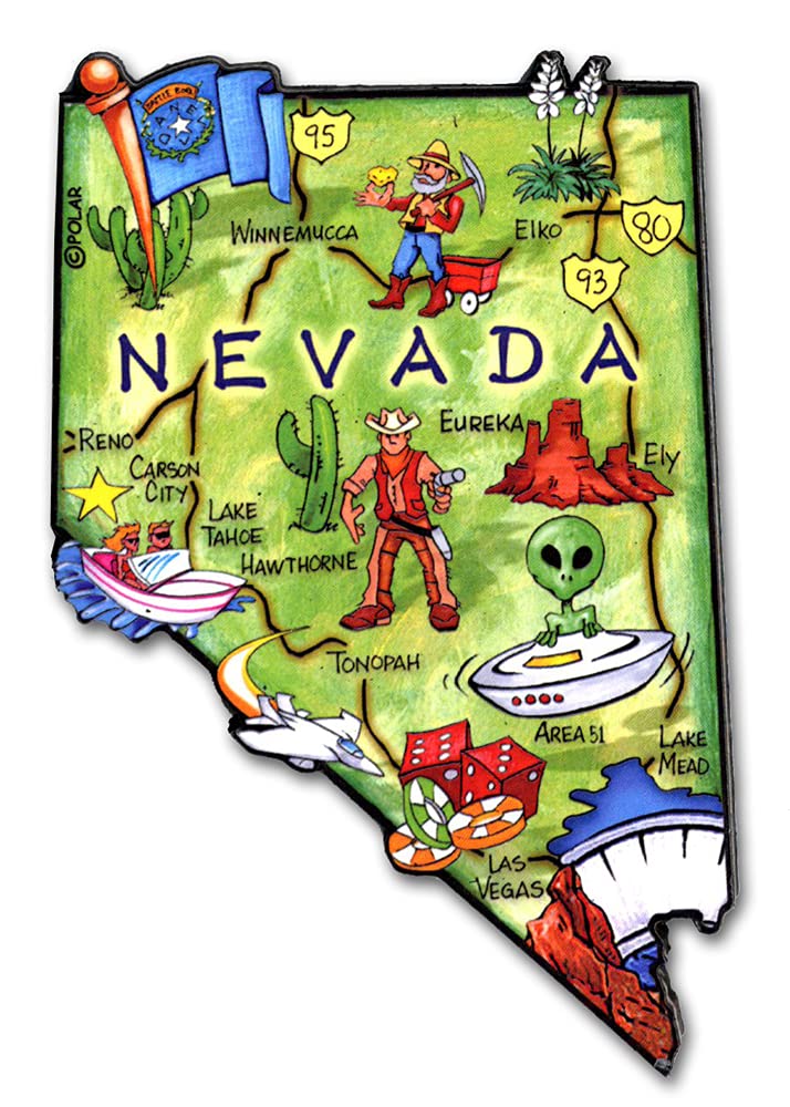 Nevada Artwood State Magnet Collectible Souvenir by Classic Magnets