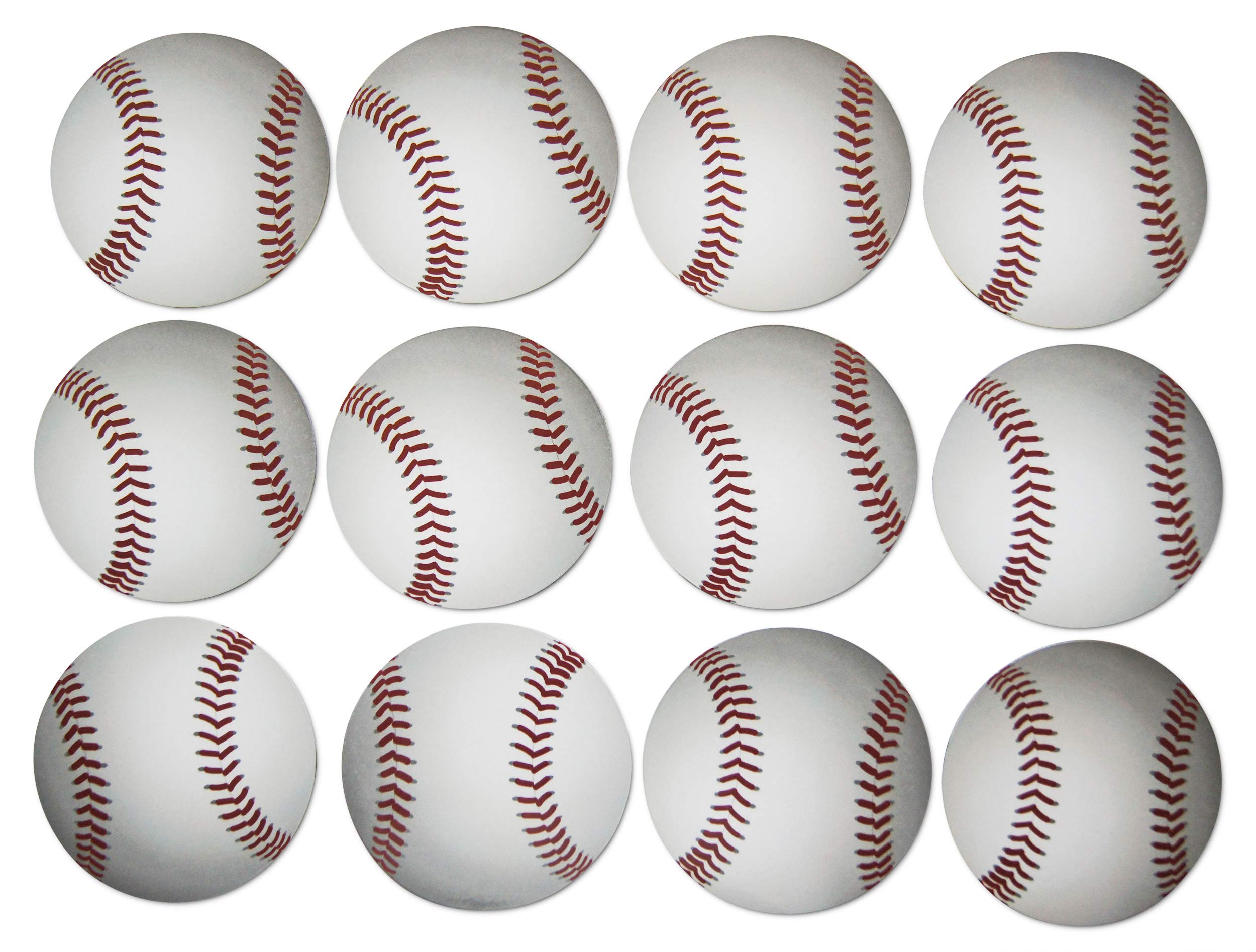 Novel Merk Baseball Circle Teacher Decorations Small Refrigerator Magnet Set Miniature Design (12 Pieces)