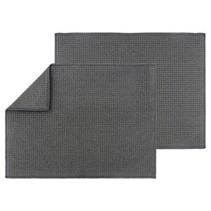 nuscen microfiber dish drying mat super absorbent,(set of 2) fast-drying dish mat,foldable sink mat 15.4" x 9.8" dish drying pad for kitchen counter machine washable 50x38cm