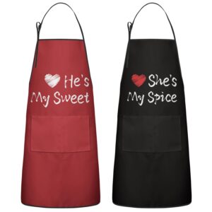 Nueasrs Couples Supplies Aprons Set, Cool Bridal Shower Gifts for Bride and Groom, Unique Mr and Mrs Gifts, Engagement Gifts for Couples, Birthday, Anniversary, Newlyweds