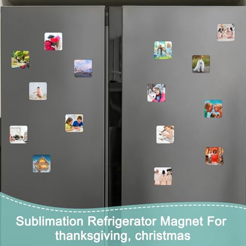 Xuhal 30 Pcs Sublimation Magnets Blanks Car Sublimation Blank Magnets Bulks DIY Decorative Magnets for Home Kitchen Refrigerator Microwave Oven Wall Door Decoration or Office Calendar (2.2 x 2.2 Inch)