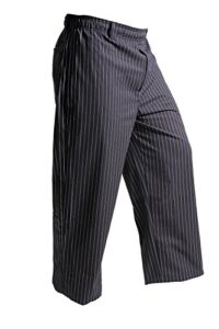 mercer culinary m60030bfpl millennia men's black cook pants with white fine pinstripe, large