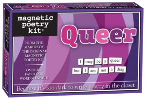 magnetic poetry - queer kit - words for refrigerator - write poems and letters on the fridge - made in the usa
