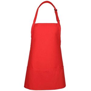 fame delta plus original three pocket bib apron - f10 - red (wfa18153re)
