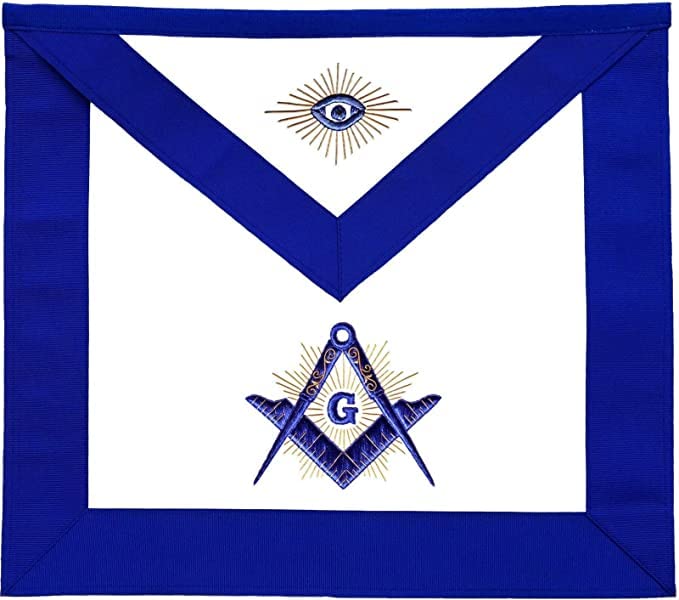 Masonic Master Mason Blue Lodge Apron with Radiant G-Lambskin