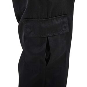 Men's and Women's Black Baggy Chef's Pants Floral Restaurant Work Pants and Kitchen Uniform Cargo Style Chef Pants M