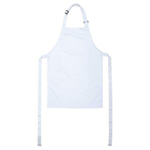 oneomi kids apron, medium, 100% cotton with an adjustable strap to fit all ages, ideal for cooking, baking, painting, decorating, party, chef, art and classroom children apron (1, white)