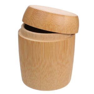 DOITOOL Bamboo Toothpick Dispenser Toothpick Boxes Decorative Toothpick Jar Fruit Picks Cotton Swabs Container for Home Restaurant Hotel Random