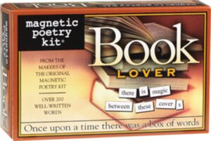 magnetic poetry - book lover kit - words for refrigerator - write poems and letters on the fridge - made in the usa