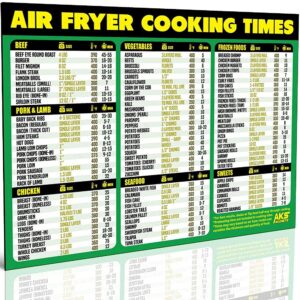 Air Fryer Cooking Times and Instant Pot Magnetic Cheat Sheet Combination Bundle - Extra Large Easy to Read 11” x 8.5” Reference Guides for Air Frying and Instant Pot Pressure Cooking