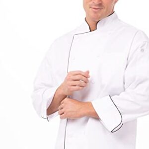 Chef Works Men's Sicily Executive Chef Coat, White, X-Large