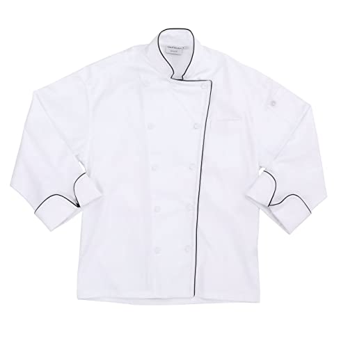 Chef Works Men's Sicily Executive Chef Coat, White, X-Large