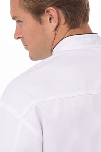 Chef Works Men's Sicily Executive Chef Coat, White, X-Large