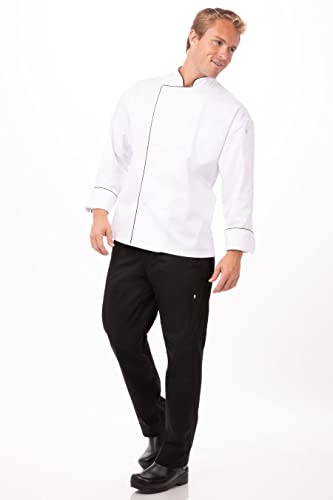 Chef Works Men's Sicily Executive Chef Coat, White, X-Large