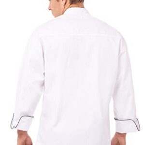 Chef Works Men's Sicily Executive Chef Coat, White, X-Large