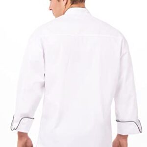 Chef Works Men's Sicily Executive Chef Coat, White, X-Large