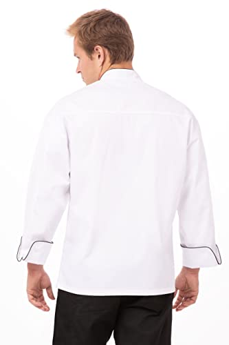 Chef Works Men's Sicily Executive Chef Coat, White, X-Large