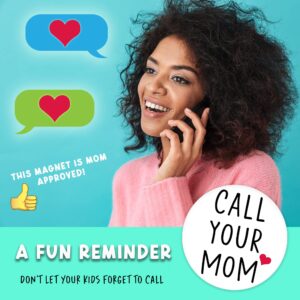 Call Your Mom Funny Fridge Magnet Stocking Stuffer for College Girls Guys Mom Boy Gag Gifts – Reminder Magnets for Daughter Son Birthday College Care Package for Girls Boys