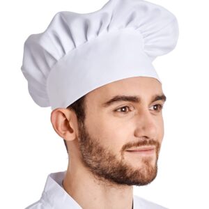 Chef Hat for Men and Women - Cute Chef Hats for Adults, The Perfect Pizza Chef Hat, Mens Chef Hat White