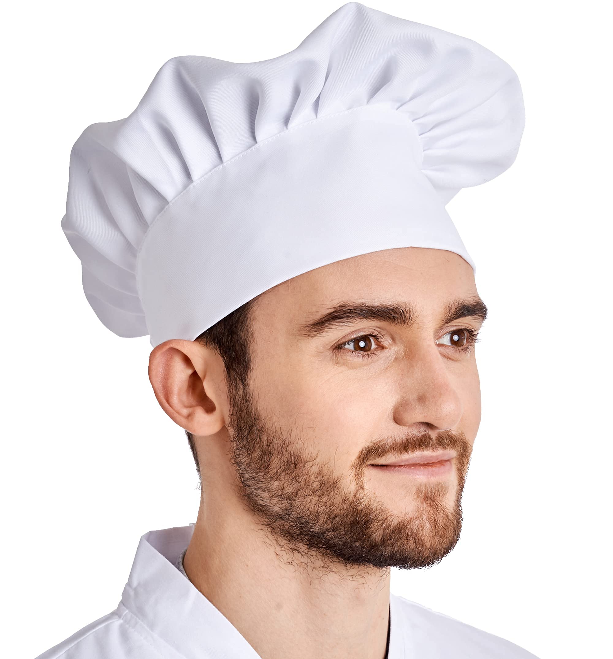 Chef Hat for Men and Women - Cute Chef Hats for Adults, The Perfect Pizza Chef Hat, Mens Chef Hat White