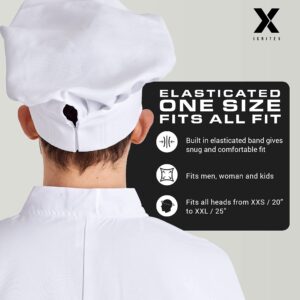 Chef Hat for Men and Women - Cute Chef Hats for Adults, The Perfect Pizza Chef Hat, Mens Chef Hat White