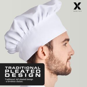 Chef Hat for Men and Women - Cute Chef Hats for Adults, The Perfect Pizza Chef Hat, Mens Chef Hat White