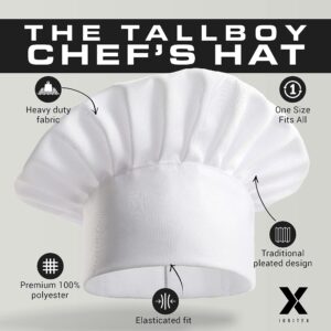 Chef Hat for Men and Women - Cute Chef Hats for Adults, The Perfect Pizza Chef Hat, Mens Chef Hat White