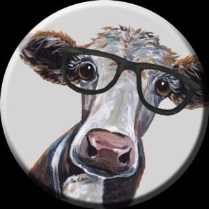 desperate enterprises cora the cow refrigerator magnet - funny magnets for office, home & school - made in the usa