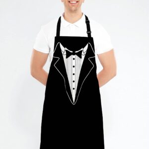 Lefolen Funny BBQ Apron Grilling Gift - Novelty Fathers Day Grilling Gift - BBQ Tuxedo Waistcoat - Barbecue Grill Gift For Men